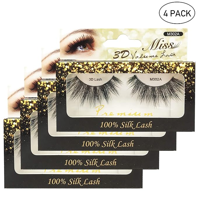 [4 PACKS] Miss Lashes 3D Volume Tapered False Eyelash Extension