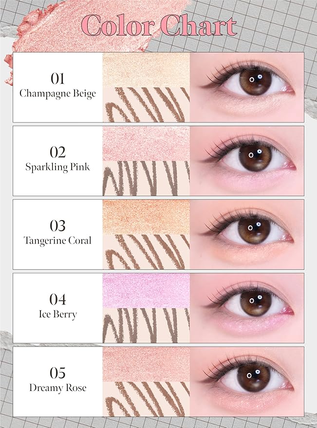 Idol AEGYO-SAL Maker 01 Champagne Beige, 2-in-1 Under-Eye Highlighter and Contour Liner for Bright, Voluminous Eyes, Long-Lasting, Smudge-Proof Shimmer Stick with Natural Glow, Korean Beauty