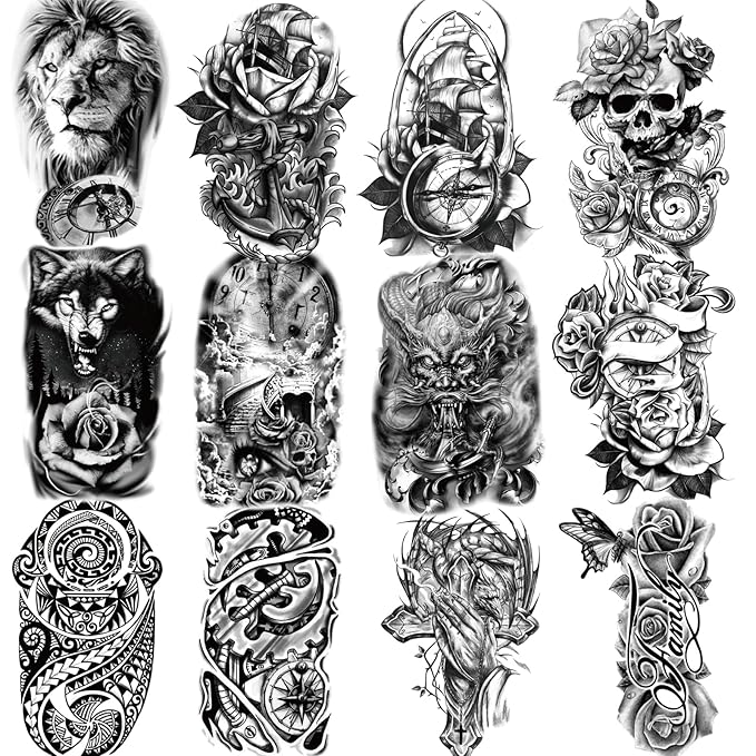 4 Sheets Kids Tattoos and 36 Sheets Adults Tattoo