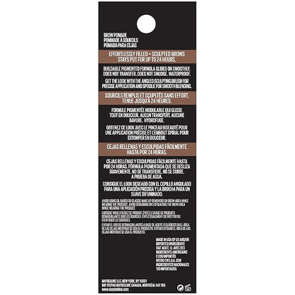 Maybelline New York Tattoostudio Brow Pomade Long Lasting, Buildable, Eyebrow Makeup, Auburn, 0.106 Ounce