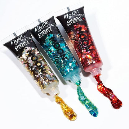 Mystic Chunky Glitter Gel by Moon Glitter - 12ml - Prosecco - Glitter Face Paint