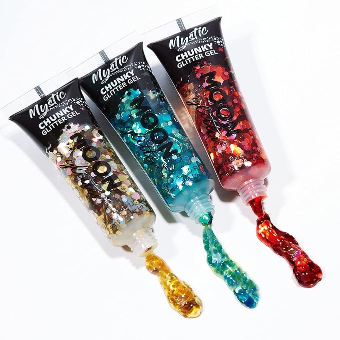 Mystic Chunky Glitter Gel by Moon Glitter - 12ml - Galaxy - Glitter Face Paint