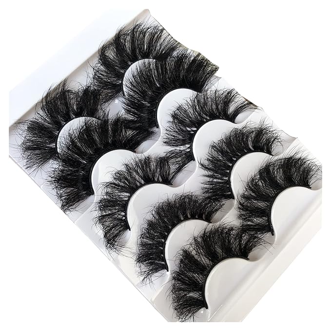 Gmagictobo Lashes False Eyelashes Fluffy Dramatic 3D Faux Mink Lashes Pack Long Thick Volume Soft Strips Fake Eye Lashes 5 Pairs Multipack