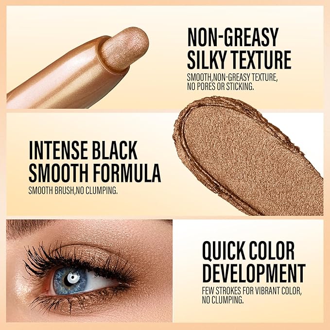 LANGMANNI Eyeshadow Stick, 6 PCS Waterproof Multi-Color Eyeshadow Pen Set, Creamy Long-Lasting Eye Makeup Kit, Natural & Shimmer Shades Contour Stick, Perfect Gifts For Women (#B)