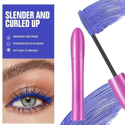 Colored Mascara, Waterproof Volume Lengthening Lashs Cream, 24 H Long Lasting No Flaking Smudge-Proof No Clumping for Making Color Thicker Curled Eyelash (02# Pink, 0.18 OZ)