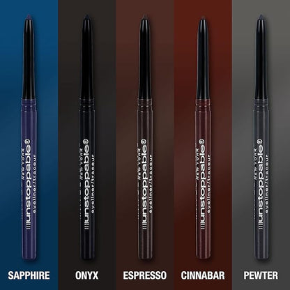 Maybelline Unstoppable Waterproof Mechanical Black Eyeliner Pencil, Easy to Apply, Smooth Glide, Up to 24 Hour Wear, Onyx, Pack of 2