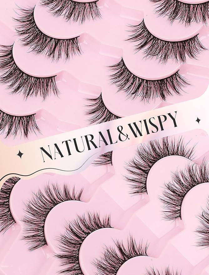Natural Lashes Mink Natural Eyelashes False Eyelashes Natural Look False Lashes Wispy Eye Lashes Cat Eyelashes Fake Lashes KD04