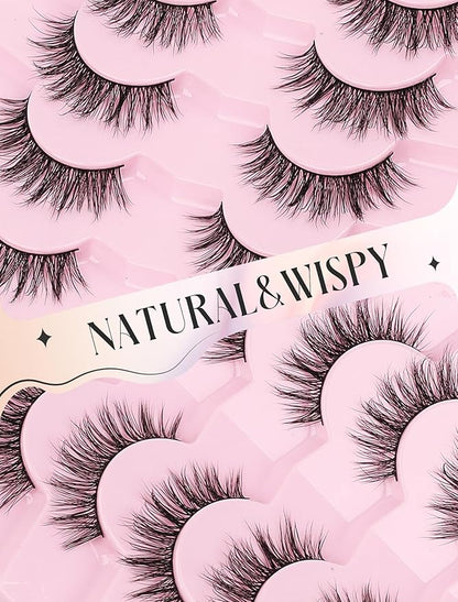 Natural Lashes Mink Natural Eyelashes False Eyelashes Natural Look False Lashes Wispy Eye Lashes Cat Eyelashes Fake Lashes KD04