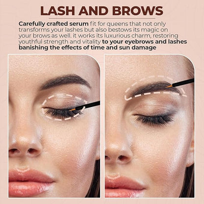 Premium Eyelash Growth Serum – Prostaglandin-Free Formula with Ginseng Root Extract, Peptides & Castor Oil for Longer and Thicker Lashes – 8ml