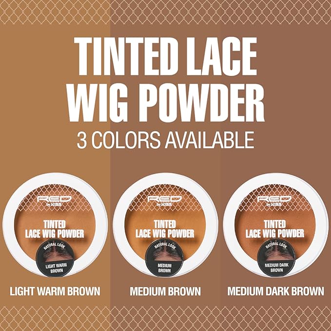 KISS NEW YORK Lace Wig Brush Tinted Powder Set â€“ Matte Finish, Oil Control, Lightweight, Long-lasting, Mix & Match Shade Duo