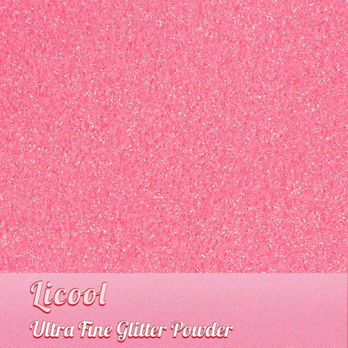 100g/3.5oz Pack Iridescent Rainbow Fine Glitter for DIY Craft, Extra Fine Glitter for Epoxy Resin, Glitter for Tumblers Making, Festival Decoration Makeup Body Eye Nail Art (Iridescent Love Pink)