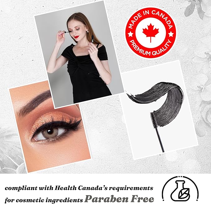 EQUALITY Waterproof mascara, Soothing and Long lasting, 12 hour wear, Longer lashes up to 60% Paraben free, Cruelty free - Black 9.5 g/0.34 oz