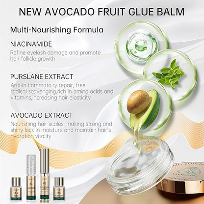 2025 Upgraded Avocado Lash Lift Kit, Brow Lamination Kit, Eyelash & Eyebrow 2-in-1 Perm Set, Professional Semi-Permanent Curling and Styling, Suitable For Beginners, Salon, Home Use