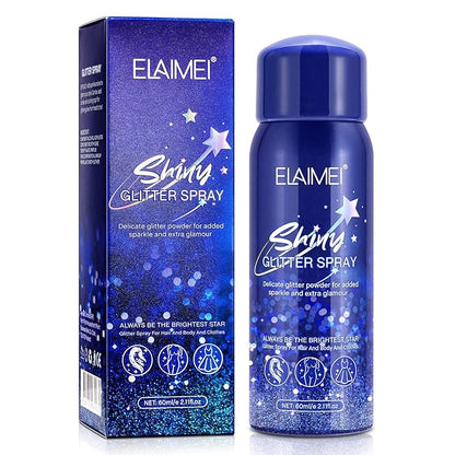 Shiny Glitter Spray,body Spray for Hair and Body-Quick-Lasting,Body Glitter Spray for Face,Body,Hair and Clothing,Shimmer Spray with Glitter