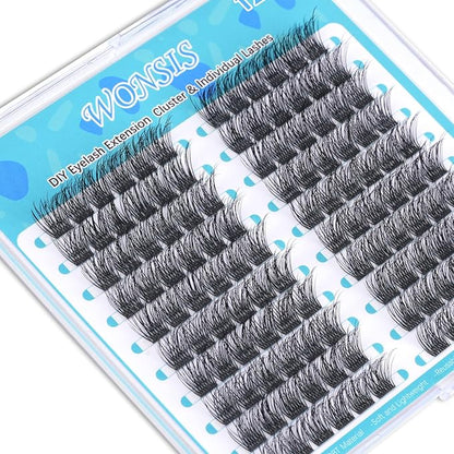 Lash Clusters, DIY Eyelash Extension, 120 Lightweight Clusters Individual lashes, Volume Soft Reusable Artificial Natural Look for Cluster Lash, C Curl False Eyelashes (Volume 10mm)