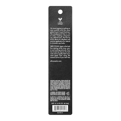 e.l.f. Liquid Eyeliner, High-pigment Liquid Eyeliner With Extra-Fine Brush Tip, Easy Glide Smudge-proof Formula, Jet Black