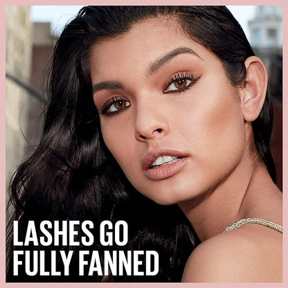 Maybelline Lash Sensational Washable Mascara, Lengthening and Volumizing for a Full Fan Effect, Brownish Black, 1 Count