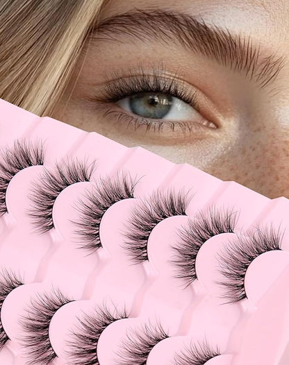 Wispy Lashes Natural Lashes Fake Lashes Natural Look False Eyelashes Natural Eyelashes Wispy Fake Eyelashes Cat Eye Lashes UP12