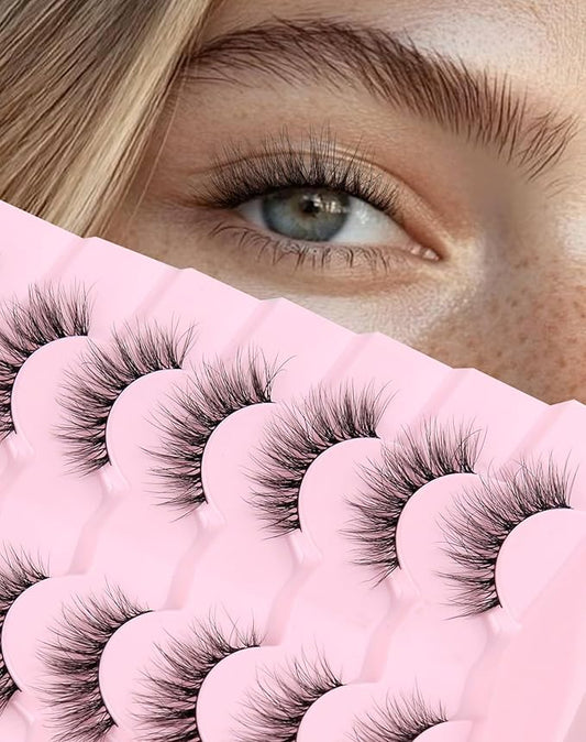Wispy Lashes Natural Lashes Fake Lashes Natural Look False Eyelashes Natural Eyelashes Wispy Fake Eyelashes Cat Eye Lashes UP12