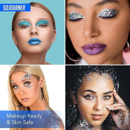 16 Pack Chunky Holographic Glitters and Fairy Tears Glitters bundle