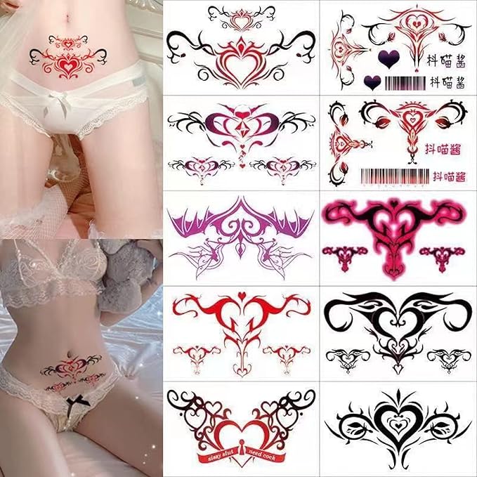types of flowers, sexy temporary tattoo stickers and fake tattoos that look real and last long are suitable for girls, women or adults(20 sheet temporary tattoo stickers,7.5 * 3.6 inches)