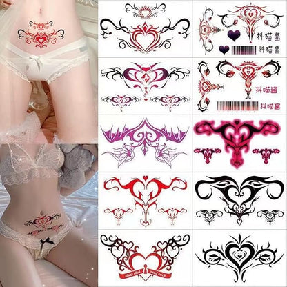 types of flowers, sexy temporary tattoo stickers and fake tattoos that look real and last long are suitable for girls, women or adults(20 sheet temporary tattoo stickers,7.5 * 3.6 inches)