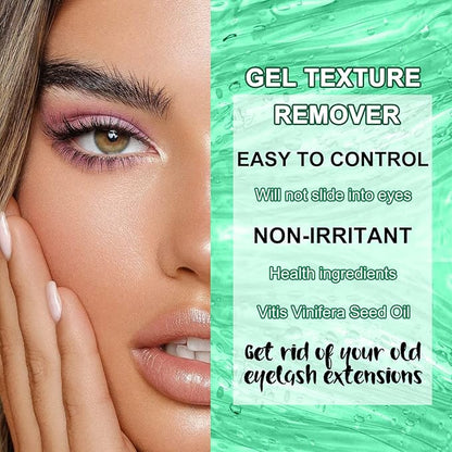 Eyelash Extension Remover Kit 10ML Fragrance Lash Remover for Lash Extensions Aloe Scent Eyelash Remover with Eye Patch Microswab Brushes No Irritation Quick Dissolves Eyelash Adhesive Removal Aloe
