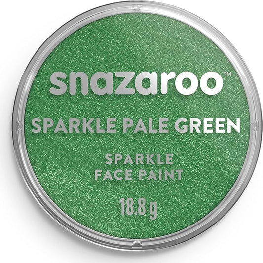 Snazaroo Sparkle Face and Body Paint, 18.8g (0.66-oz) Pot, Sparkle Pale Green