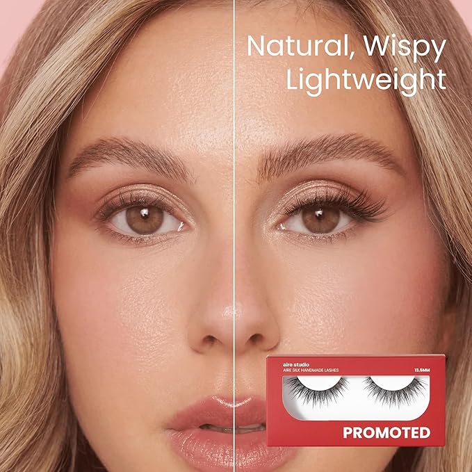 Promoted False Eyelashes - Natural Look - Soft Thin Clear Band - Manga Lashes