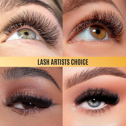 Individual Lashes Semi Permanent Mink Lashes by STACY LASH | Volume & Classic Lash Extensions | C Curl Eye Lashes | Eyelash Extension Supplies for Lash Tech | 16-Rows Lash Tray | C-0.05-14mm