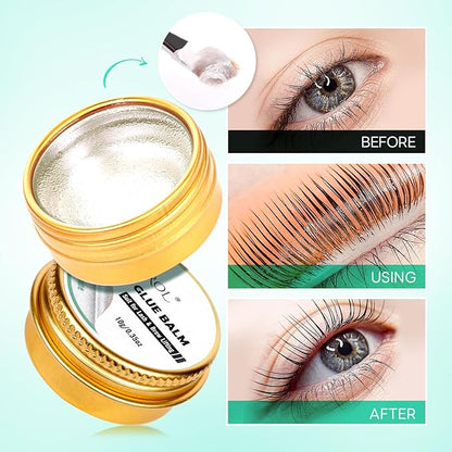 Lash Lift Glue Balm Eyelash Lifting Perm Jasmine Strong Hold Lash&Brow Perm Glue Balm Eyebrow Glue Adhesive Powerful Sticky Brow Lamination 0.35Oz/10G
