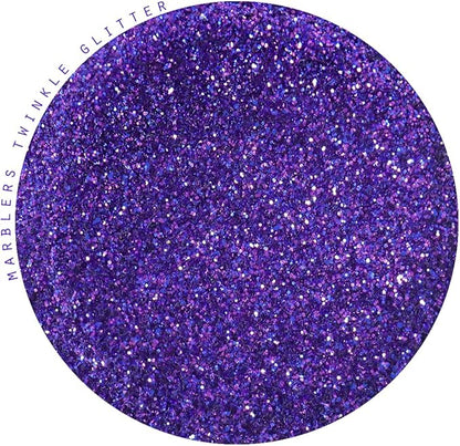 MARBLERS Twinkle Glitter [Pansy Purple] 0.18oz (5g) | Fine | Non-Toxic, Vegan, Cruelty-Free | Eyeshadow, Body Butter, Nail Polish, Nail Art | Party, Body, Face, Hair Makeup