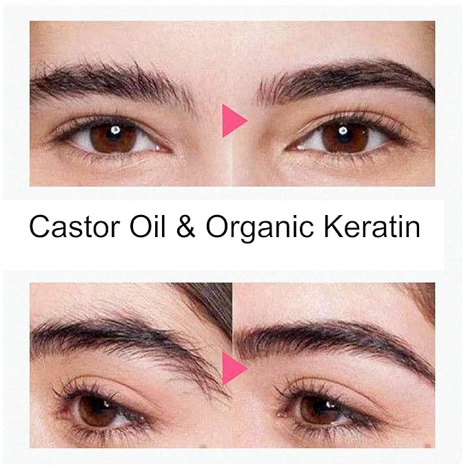 Eyelash Growth Herbal Organic Keratin & Castor Oil Pure Eyebrow Thickener Factor