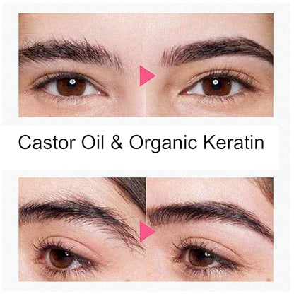 Eyelash Growth Herbal Organic Keratin & Castor Oil Pure Eyebrow Thickener Factor