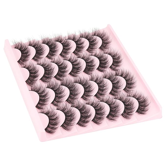 Wispy False Eyelashes Cat Eye Lashes Natural Look Mink Lashes 16mm Strip Eyelashes Pack Wholesale 14 Pairs 4D Volume Multipack by TNFVLONEINS