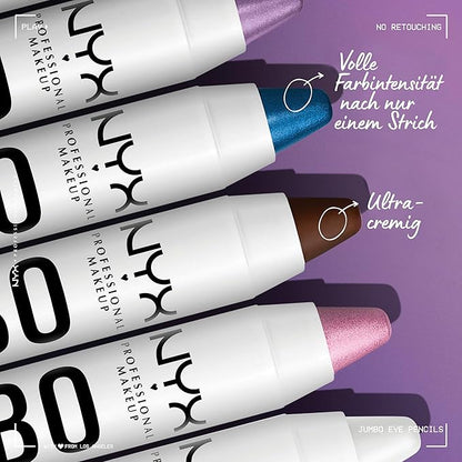 NYX PROFESSIONAL MAKEUP Jumbo Eye Pencil, Blendable Eyeshadow Stick & Eyeliner Pencil - Frosting (Champagne Nude)