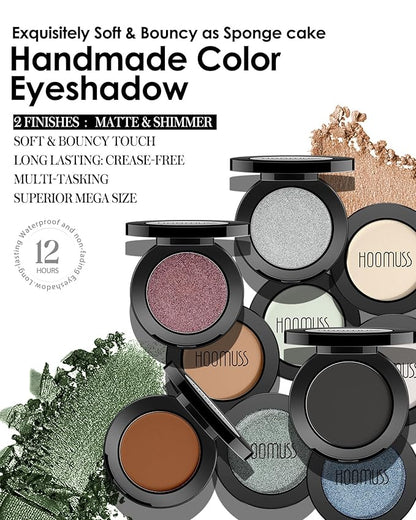 Single Purple Eyeshadow Matte Handmade Pressed Eyeshadow Powder Palette Long Lasting With No Creasing High Pigmented Intense Color Purple Eye Shadow (Lavender)