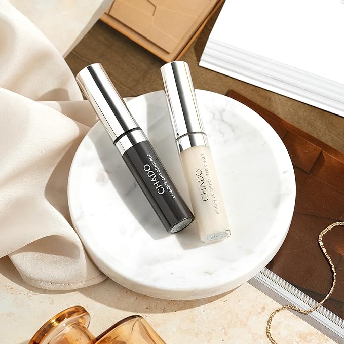 CHADO Eyelash & Brow Duo Spa Kit, Lash & Brow Serum, Black Clay, 2x6ml, 2x0.20 fl.oz
