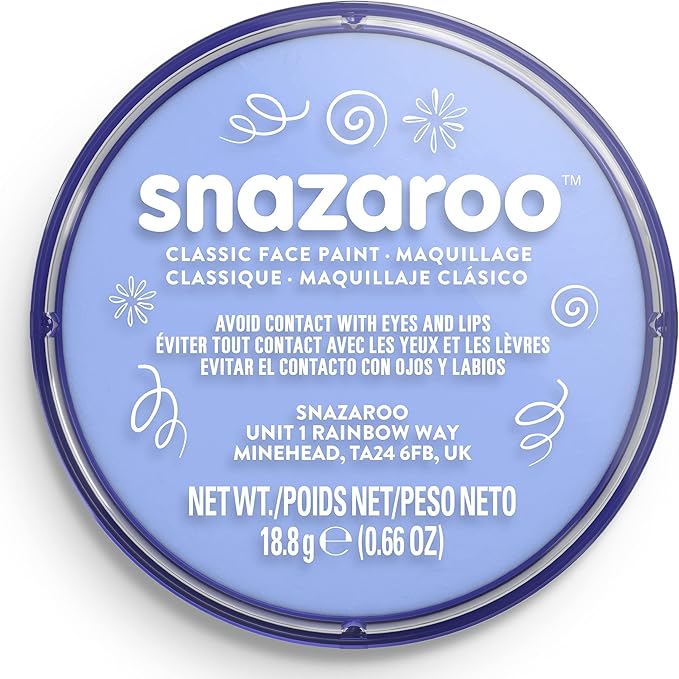 Snazaroo Classic Face and Body Paint, 18.8g (0.66-oz) Pot, Pale Blue