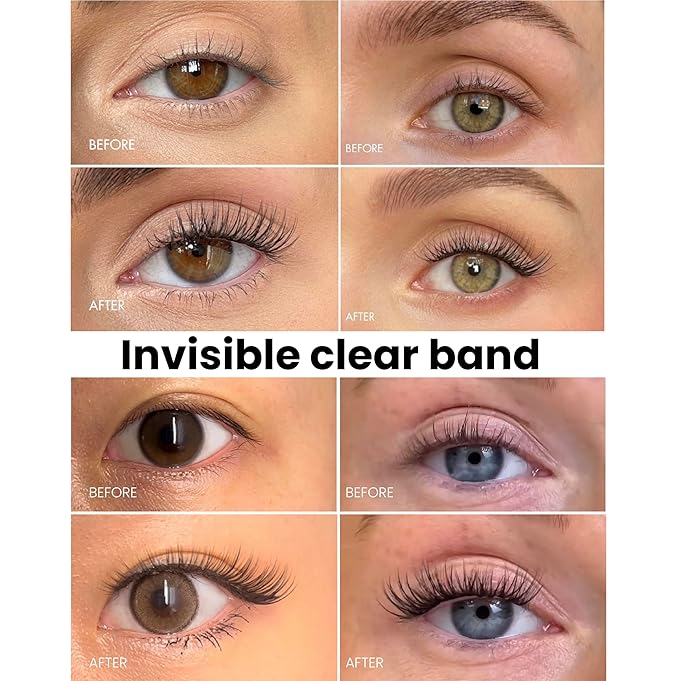 Camera’s Rolling False Eyelashes Natural Look - Natural False Lashes - Soft Thin Clear Band - Natural Lashes