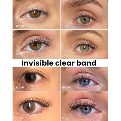 Camera’s Rolling False Eyelashes Natural Look - Natural False Lashes - Soft Thin Clear Band - Natural Lashes