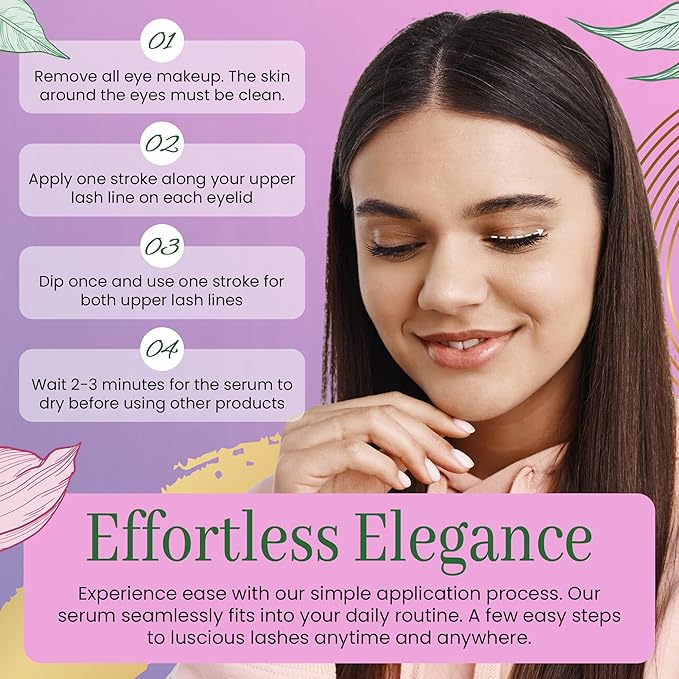 Eyelash Growth Serum All-Natural Lash Enhancer Helps You Achieve Longer Thicker & Fuller Eyelashes It Boosts Growth For Stronger Healthier Lashes New Beauty Essential (3ml)
