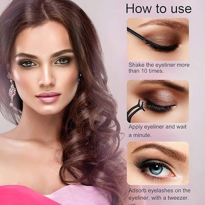 Magnetic Eyelashes with Eyeliner Kit - magnetic lashes and eyeliner - updated 3D natural looking,long-lasting,10 pairs KIT 011 ATZ1004A1+01 0