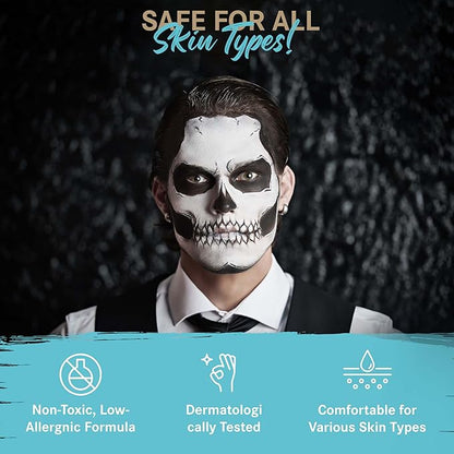 Pink Eye Black Face Body Paint Stick (0.75oz), Non-Toxic High-Quality Paint for Halloween
