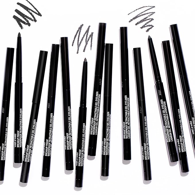 wet n wild Mega Last Breakup Proof Eyeliner, Quick Drying, Waterproof, 16-Hour Wear - Cruelty-Free & Vegan - Black (Pack of 2)