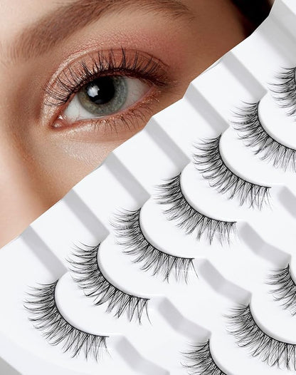 Natural Eyelashes Natural Look False Lashes Wispy Eye Lashes Natural Lashes False Eyelashes Fake Lashes 11mm K64