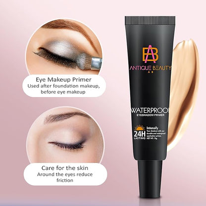 Eyeshadow Primer, 24- Hour Long Lasting, Smudge Proof, Waterproof, Eye Base Make Up, Suitable For All Skin Tones / 1 Count, 15 g /