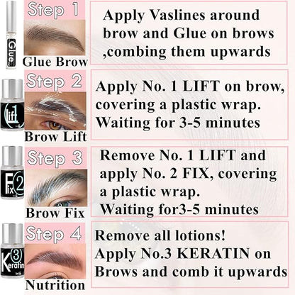 Lash Lift Brow Lamination 2 in 1, Rapid Eyelash and Eyebrow Lifting Kit, DIY Perming Lashes at Home Or Salon Usage Be Eye Voluminous for 6 Weeks about 10 Applications (5ml-Portable Lash & Brow Lift)