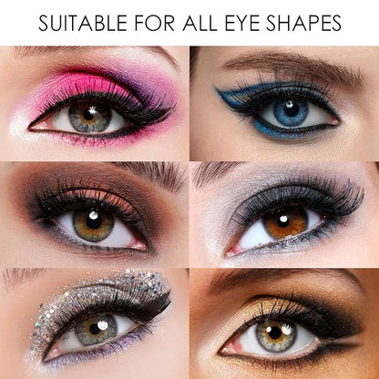 Magnetic Eyelashes, Natural Look False Eyelashes with Applicator, Reusable & Waterproof Magnetic Lashes Kit without Eyeliner, Glue-free & All-Day Comfort, Black