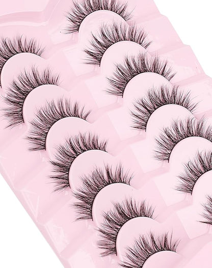 Natural Lashes Mink Natural Eyelashes False Eyelashes Natural Look False Lashes Wispy Eye Lashes Cat Eyelashes Fake Lashes KD04